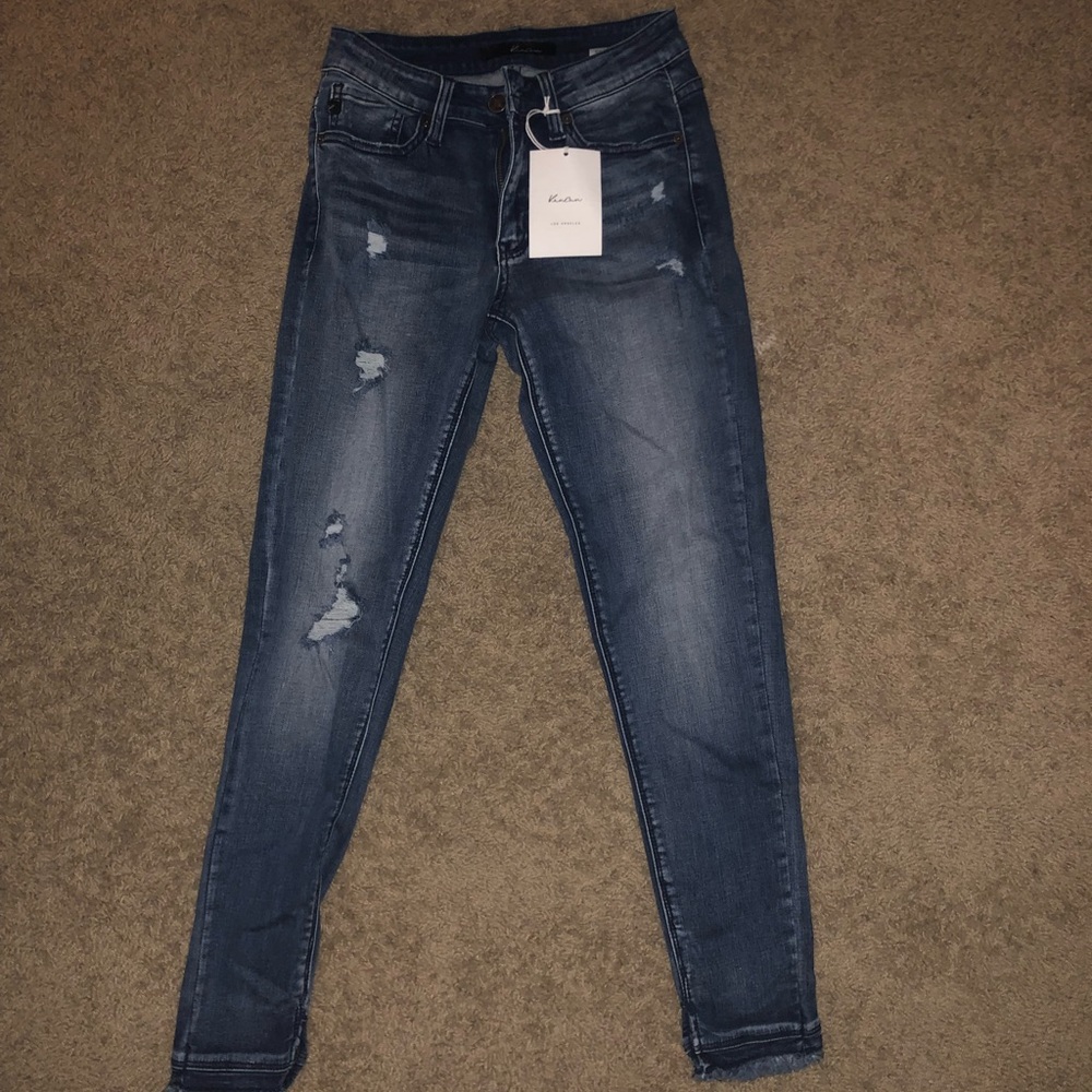 Kancan Frisco Ankle Fringe Jeans